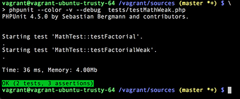 Factorial test weak